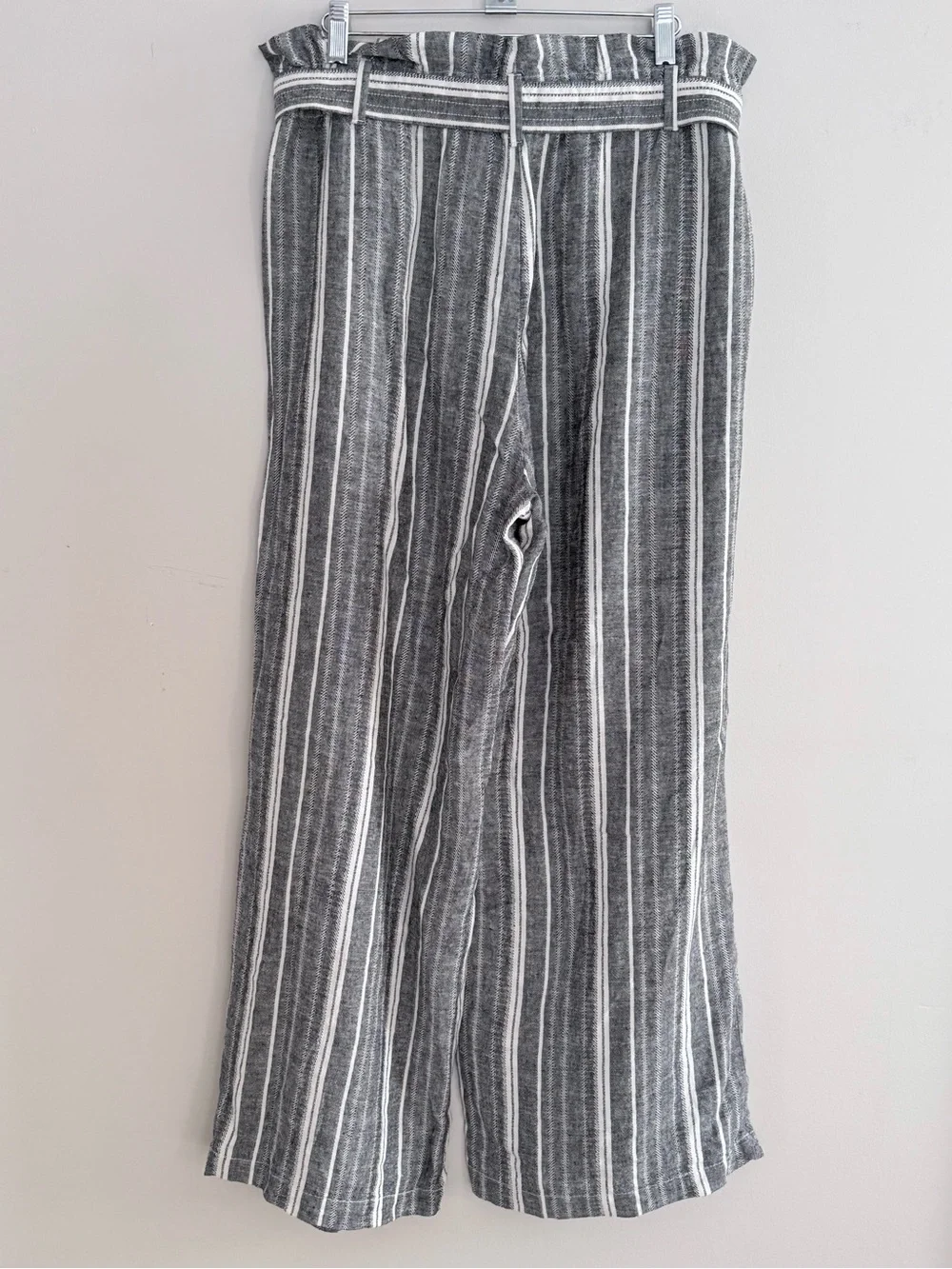 BANANA REPUBLIC FACTORY || Linen-Blend Paperbag Waist Wide-Leg Pants. Sz. 8